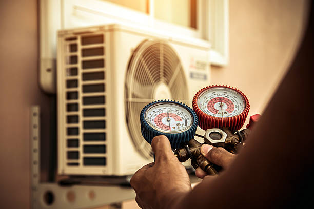 Professional Hvac technician working in Hanna, IN